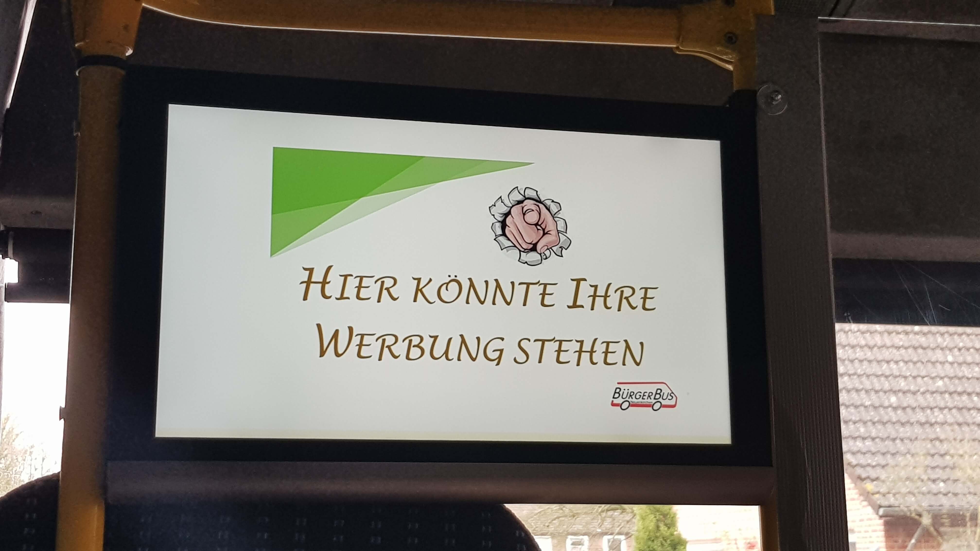 Display im Bürgerbus